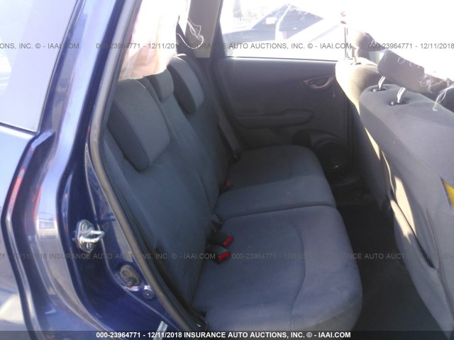 JHMGE8H36DC072255 - 2013 HONDA FIT BLUE photo 8