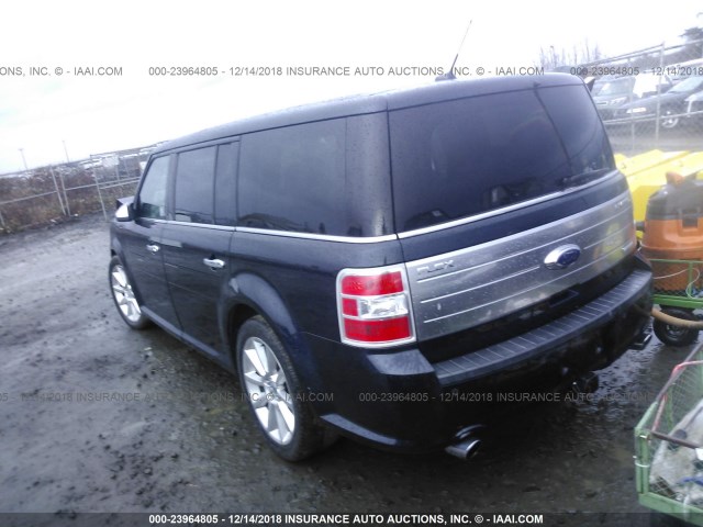 2FMHK6DTXABA76728 - 2010 FORD FLEX LIMITED BLUE photo 3