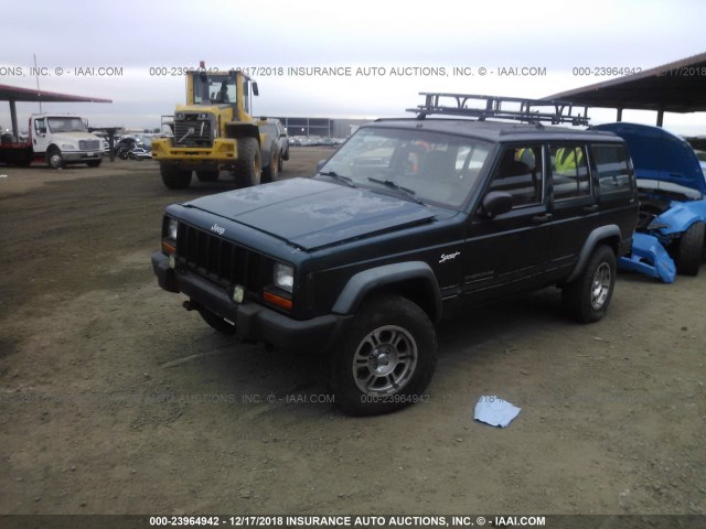 1J4FJ68S2WL212528 - 1998 JEEP CHEROKEE SPORT/CLASSIC GREEN photo 2