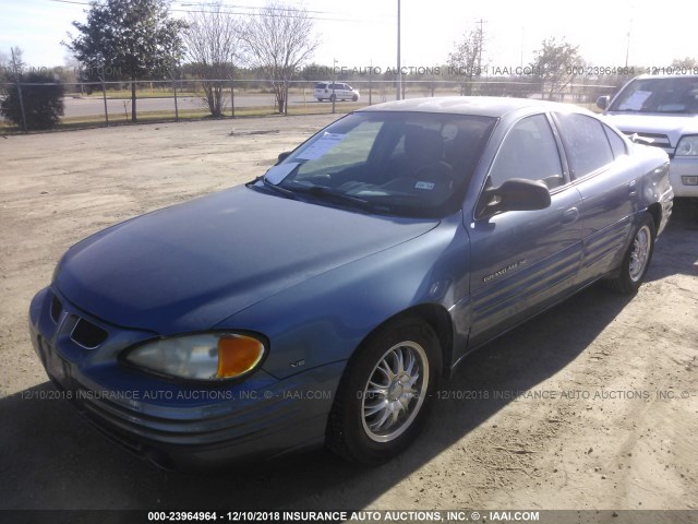 1G2NE52E0XC545464 - 1999 PONTIAC GRAND AM BLUE photo 2