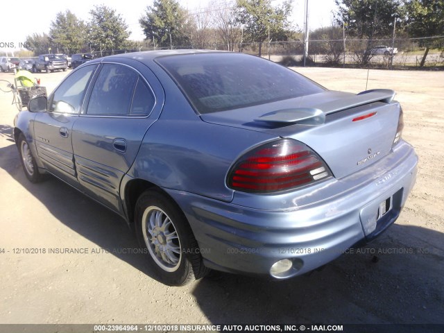 1G2NE52E0XC545464 - 1999 PONTIAC GRAND AM BLUE photo 3