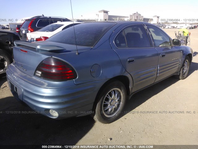 1G2NE52E0XC545464 - 1999 PONTIAC GRAND AM BLUE photo 4