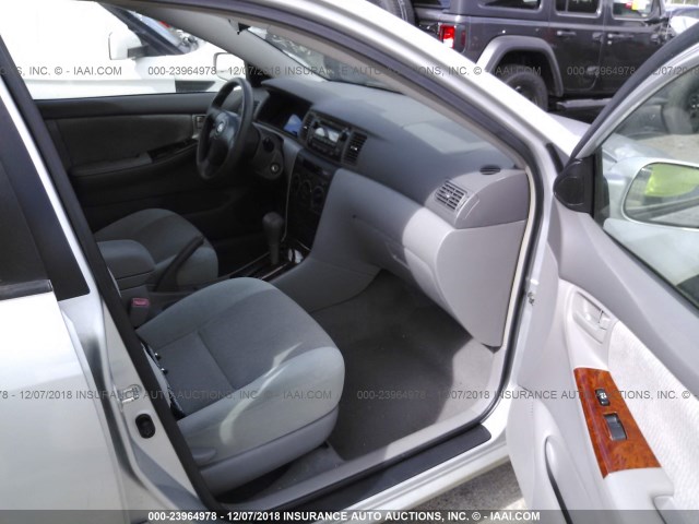 1NXBR32E07Z840755 - 2007 TOYOTA COROLLA CE/LE/S SILVER photo 5