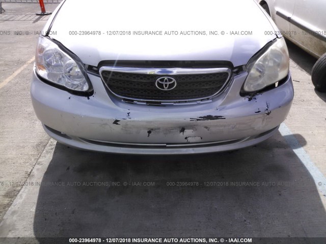 1NXBR32E07Z840755 - 2007 TOYOTA COROLLA CE/LE/S SILVER photo 6