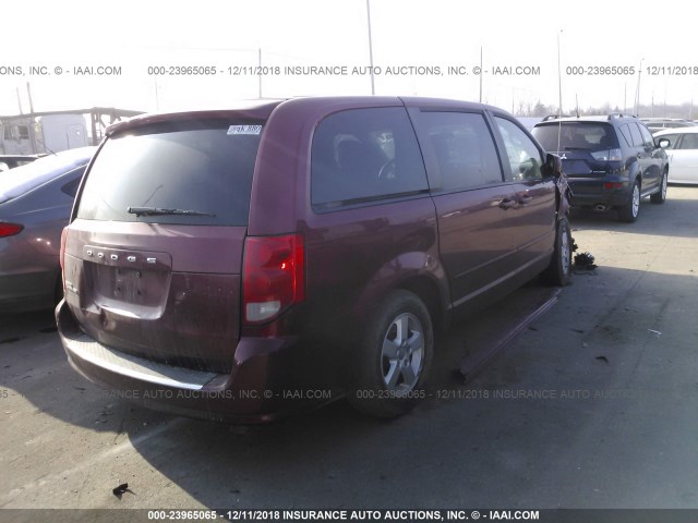 2D4RN3DG5BR697632 - 2011 DODGE GRAND CARAVAN MAINSTREET RED photo 4