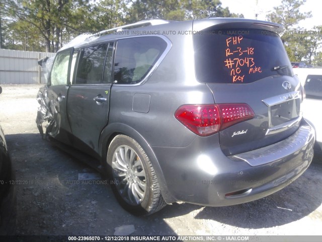 JN8AZ2NF1H9647201 - 2017 INFINITI QX80 SIGNATURE GRAY photo 3