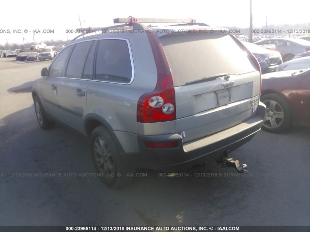 YV1CZ91H741036855 - 2004 VOLVO XC90 T6 SILVER photo 3