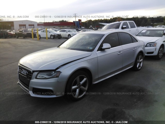 WAUSF78K99N019021 - 2009 AUDI A4 PREMIUM PLUS SILVER photo 2