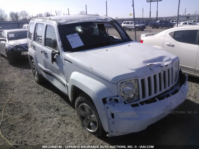 1C4PJLAKXCW213049 - 2012 JEEP LIBERTY SPORT WHITE photo 1