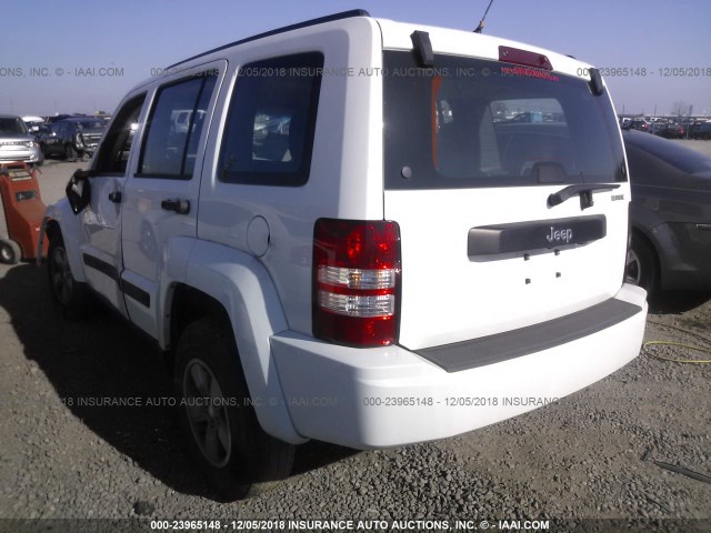 1C4PJLAKXCW213049 - 2012 JEEP LIBERTY SPORT WHITE photo 3