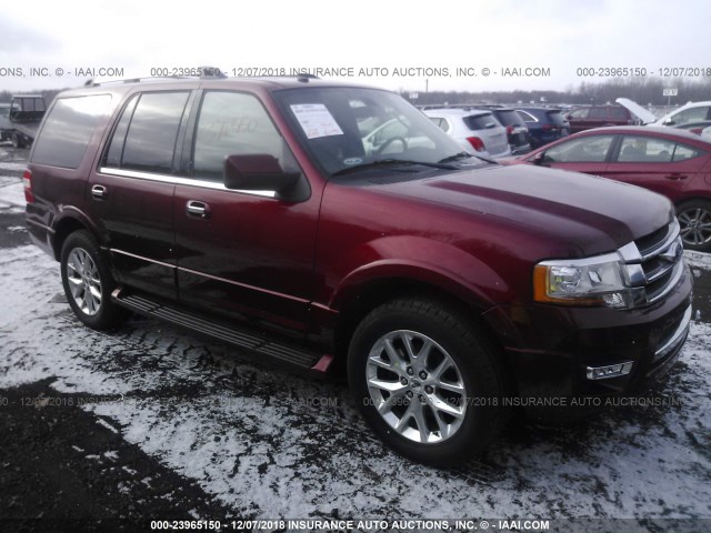 1FMJU1KT8HEA55800 - 2017 FORD EXPEDITION LIMITED RED photo 1