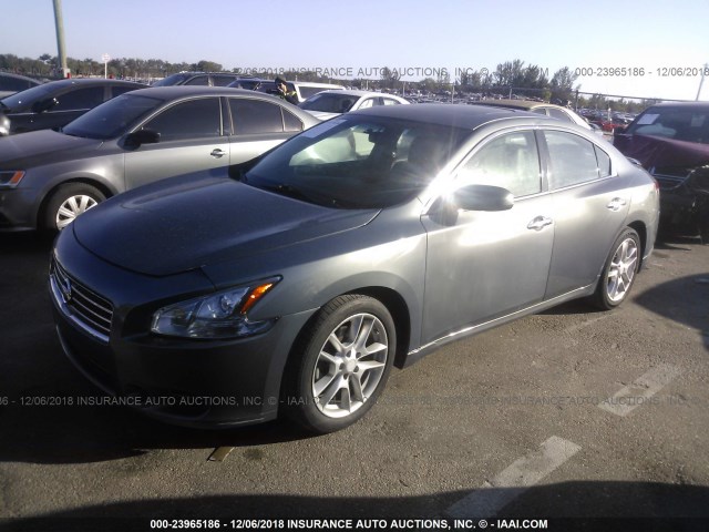 1N4AA5AP3AC832643 - 2010 NISSAN MAXIMA S/SV GRAY photo 2