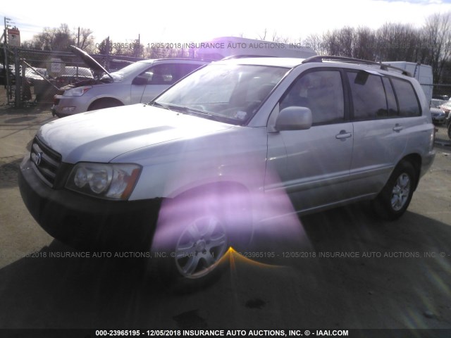 JTEGF21A520065697 - 2002 TOYOTA HIGHLANDER LIMITED SILVER photo 2