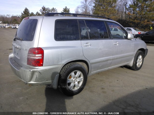 JTEGF21A520065697 - 2002 TOYOTA HIGHLANDER LIMITED SILVER photo 4