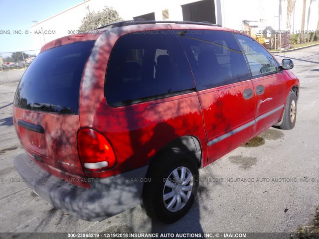 2B4FP2535XR272836 - 1999 DODGE CARAVAN RED photo 4