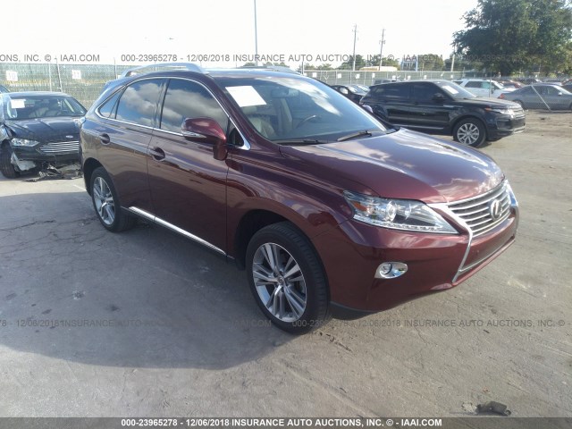 2T2ZK1BA0FC201033 - 2015 LEXUS RX RED photo 1