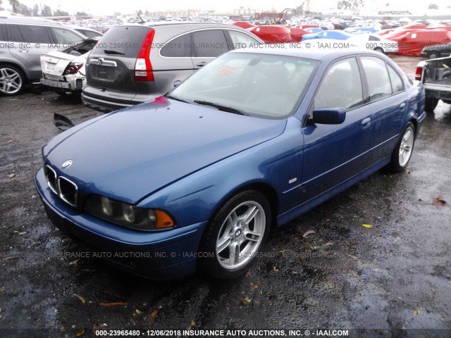 WBADN53461GC97654 - 2001 BMW 540 I BLUE photo 2