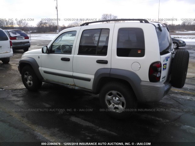 1J8GL48K46W143423 - 2006 JEEP LIBERTY SPORT WHITE photo 3