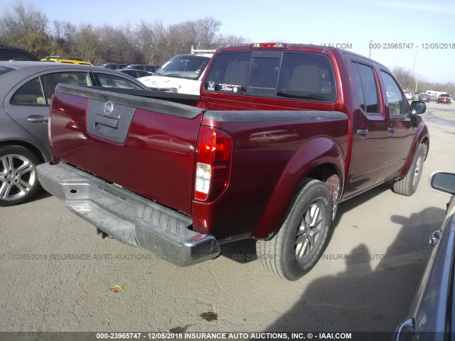 1N6AD0ER2FN765591 - 2015 NISSAN FRONTIER MAROON photo 4