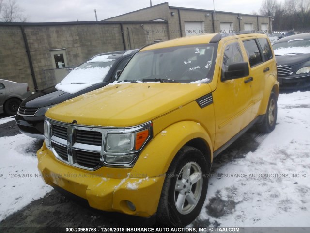 1D8GU28K68W197545 - 2008 DODGE NITRO SXT YELLOW photo 2