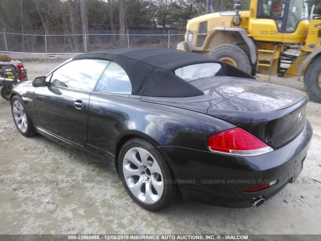 WBAEK13587CN80956 - 2007 BMW 650 BLACK photo 3