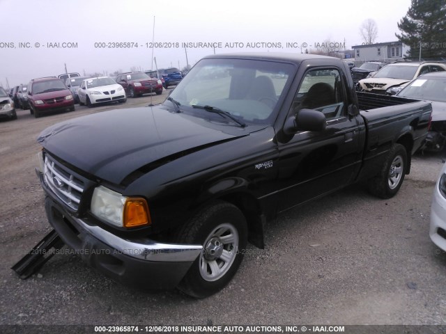 1FTYR10D22TA05039 - 2002 FORD RANGER BLACK photo 2