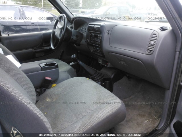 1FTYR10D22TA05039 - 2002 FORD RANGER BLACK photo 5