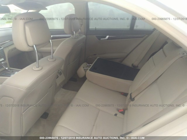 WDDGF4HB0EA958816 - 2014 MERCEDES-BENZ C 250 WHITE photo 8