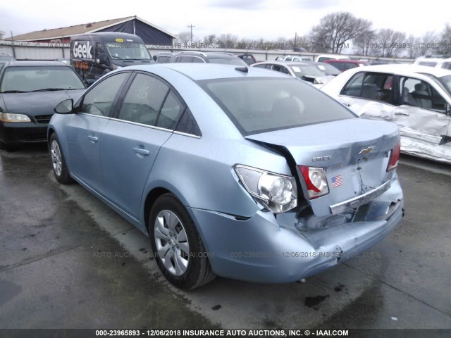 1G1PC5SH7C7223971 - 2012 CHEVROLET CRUZE LS BLUE photo 3