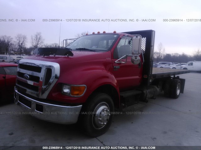 3FRNF66FX5V208892 - 2005 FORD F650 SUPER DUTY RED photo 2