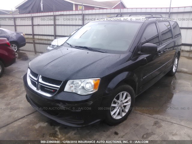 2C4RDGCG3GR181592 - 2016 DODGE GRAND CARAVAN  BLACK photo 2