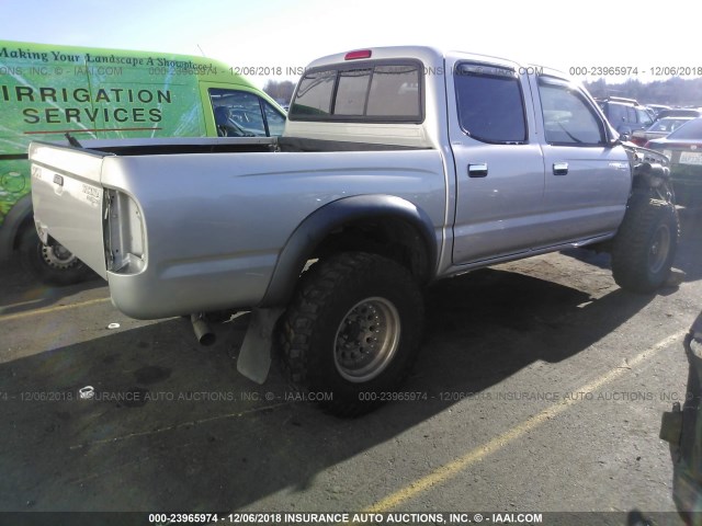 5TEGN92N83Z216339 - 2003 TOYOTA TACOMA DOUBLE CAB PRERUNNER SILVER photo 4