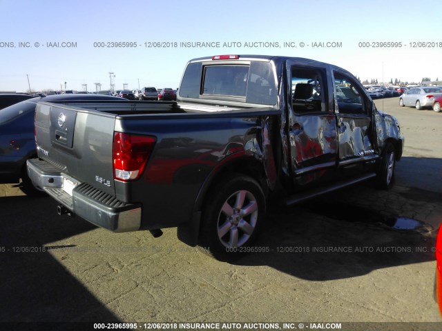 1N6AA07C79N309365 - 2009 NISSAN TITAN XE/SE/LE/PRO-4X GRAY photo 4