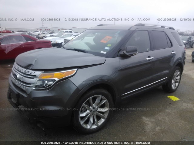 1FMHK7D82BGA21511 - 2011 FORD EXPLORER XLT GRAY photo 2