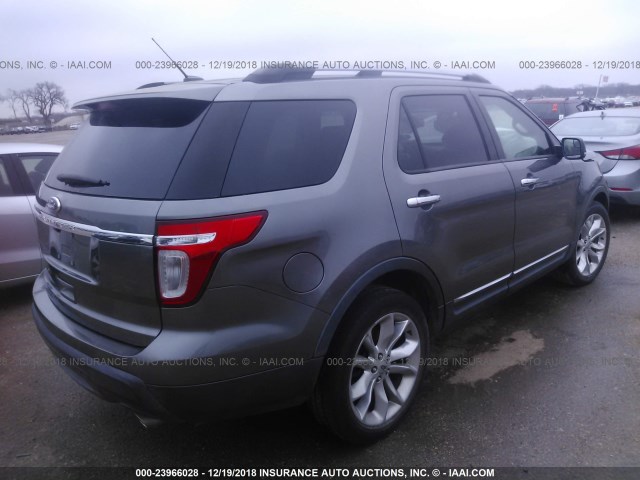 1FMHK7D82BGA21511 - 2011 FORD EXPLORER XLT GRAY photo 4