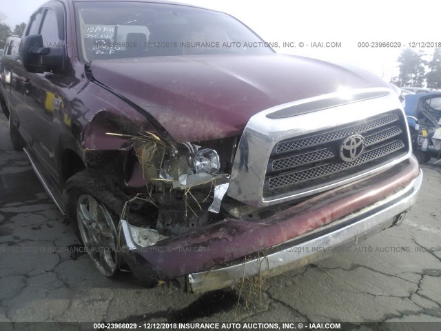 5TFRV54187X019454 - 2007 TOYOTA TUNDRA DOUBLE CAB SR5 MAROON photo 6