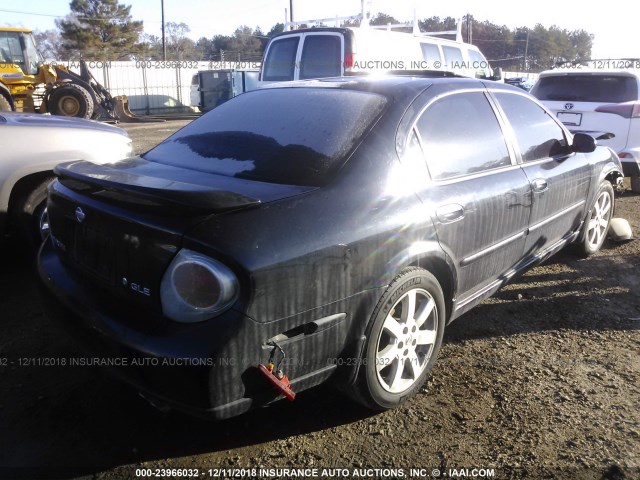 JN1DA31A82T314569 - 2002 NISSAN MAXIMA GLE/SE BLACK photo 4