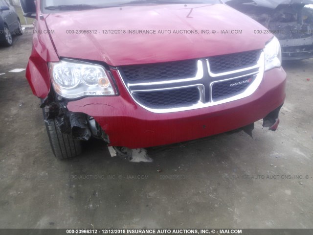 2C4RDGBGXDR609526 - 2013 DODGE GRAND CARAVAN SE RED photo 6