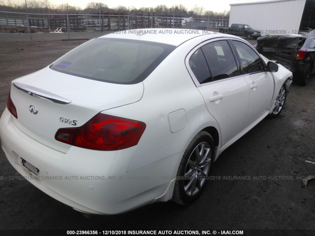 JN1CV6AR2DM354876 - 2013 INFINITI G37 WHITE photo 4