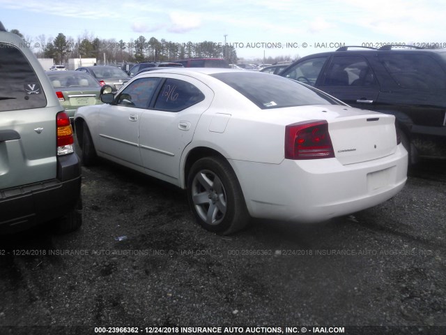 2B3KA43H17H818276 - 2007 DODGE CHARGER SE/SXT WHITE photo 3