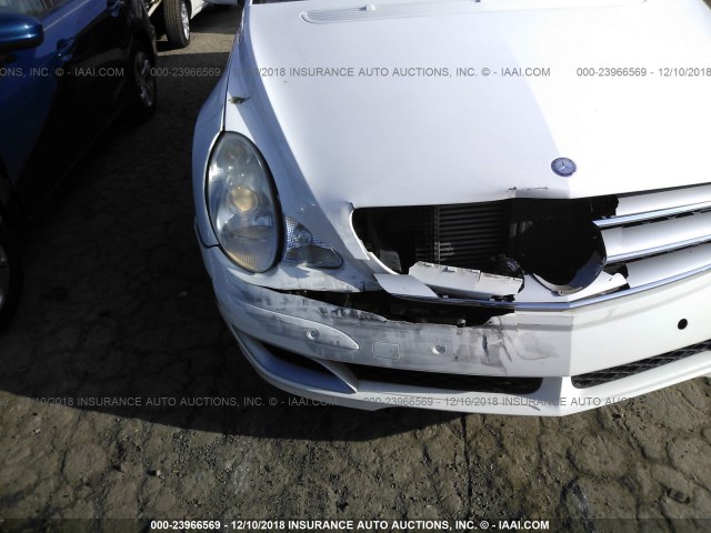 4JGCB22E47A050637 - 2007 MERCEDES-BENZ R 320 CDI WHITE photo 6