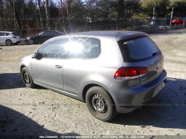 WVWBB7AJ2AW411286 - 2010 VOLKSWAGEN GOLF 灰色 照片 3