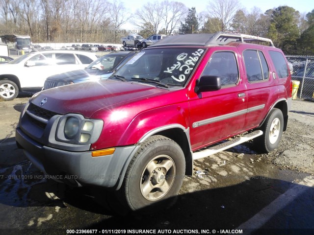 5N1ED28T13C629642 - 2003 NISSAN XTERRA XE/SE RED photo 2