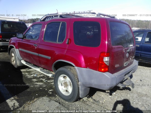 5N1ED28T13C629642 - 2003 NISSAN XTERRA XE/SE RED photo 3