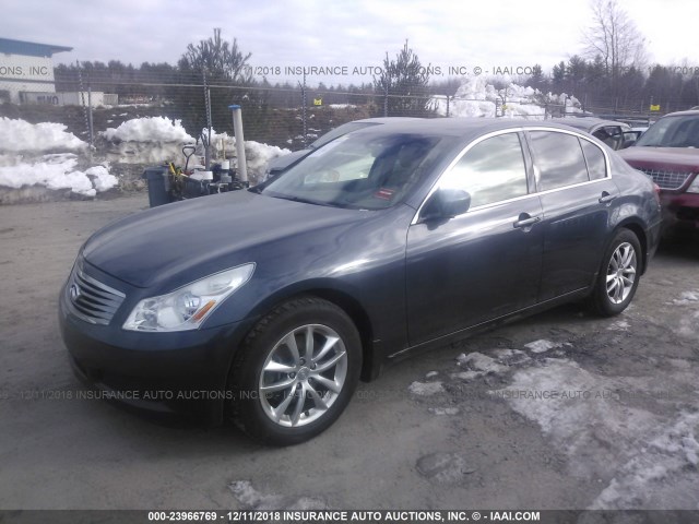 JNKCV61F39M359710 - 2009 INFINITI G37 BLUE photo 2