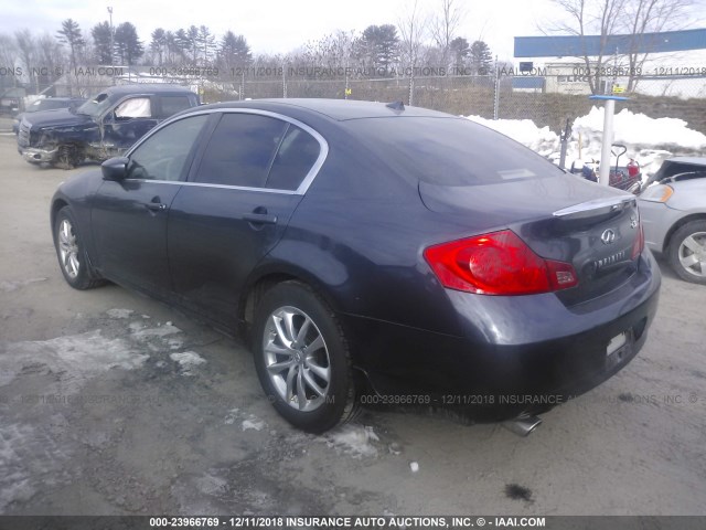 JNKCV61F39M359710 - 2009 INFINITI G37 BLUE photo 3