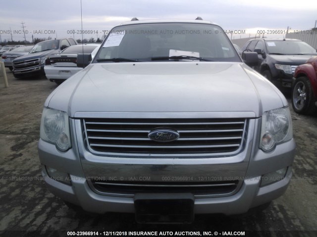 1FMEU6DE6AUA46148 - 2010 FORD EXPLORER XLT SILVER photo 6