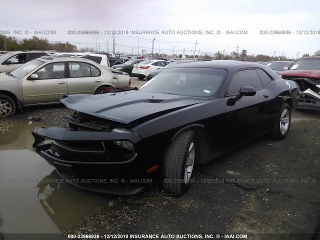 2C3CDYAG3DH501269 - 2013 DODGE CHALLENGER SXT BLACK photo 2