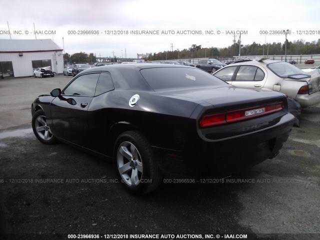 2C3CDYAG3DH501269 - 2013 DODGE CHALLENGER SXT BLACK photo 3