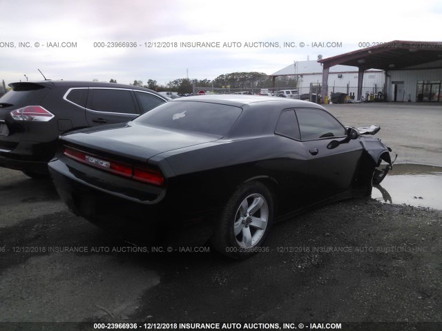 2C3CDYAG3DH501269 - 2013 DODGE CHALLENGER SXT BLACK photo 4